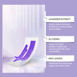 Care Self Purple Whitening Strips strip detail